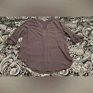 Mauve YNeck Blouse